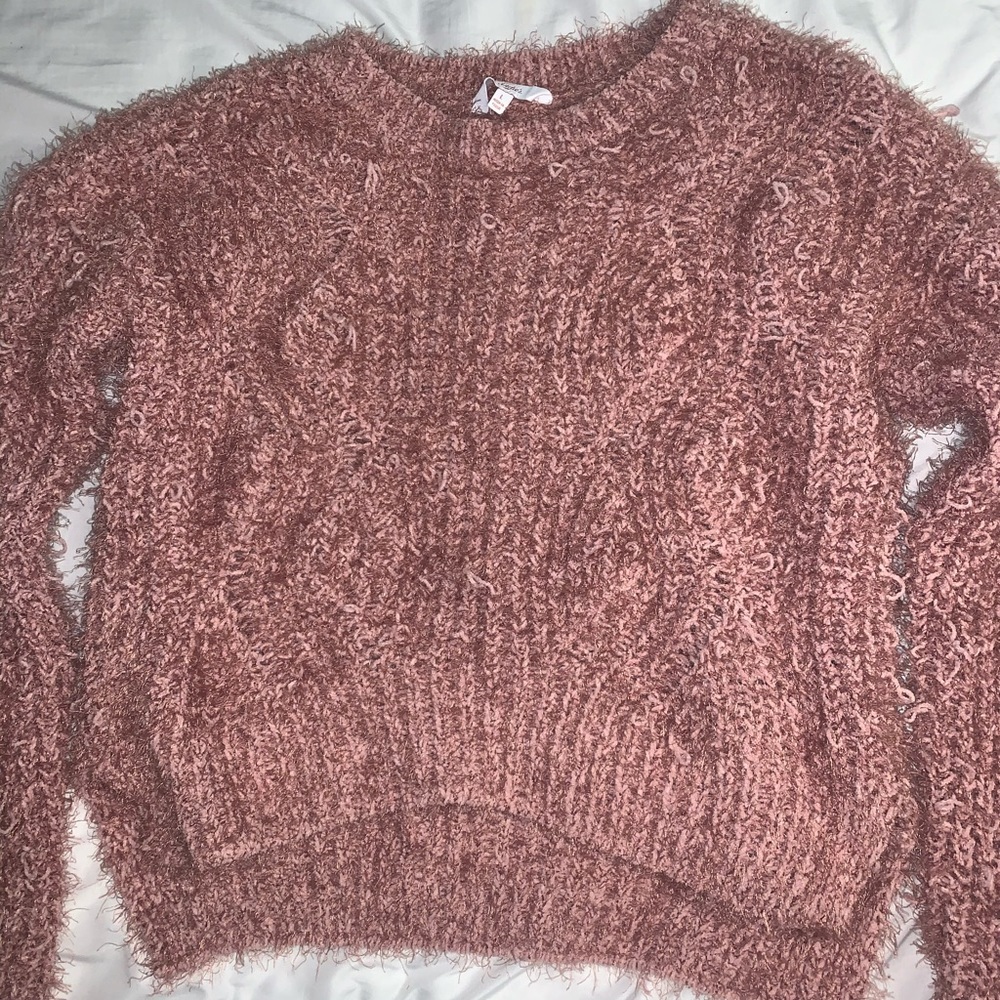 Pink Fuzzy Candie’s Sweater